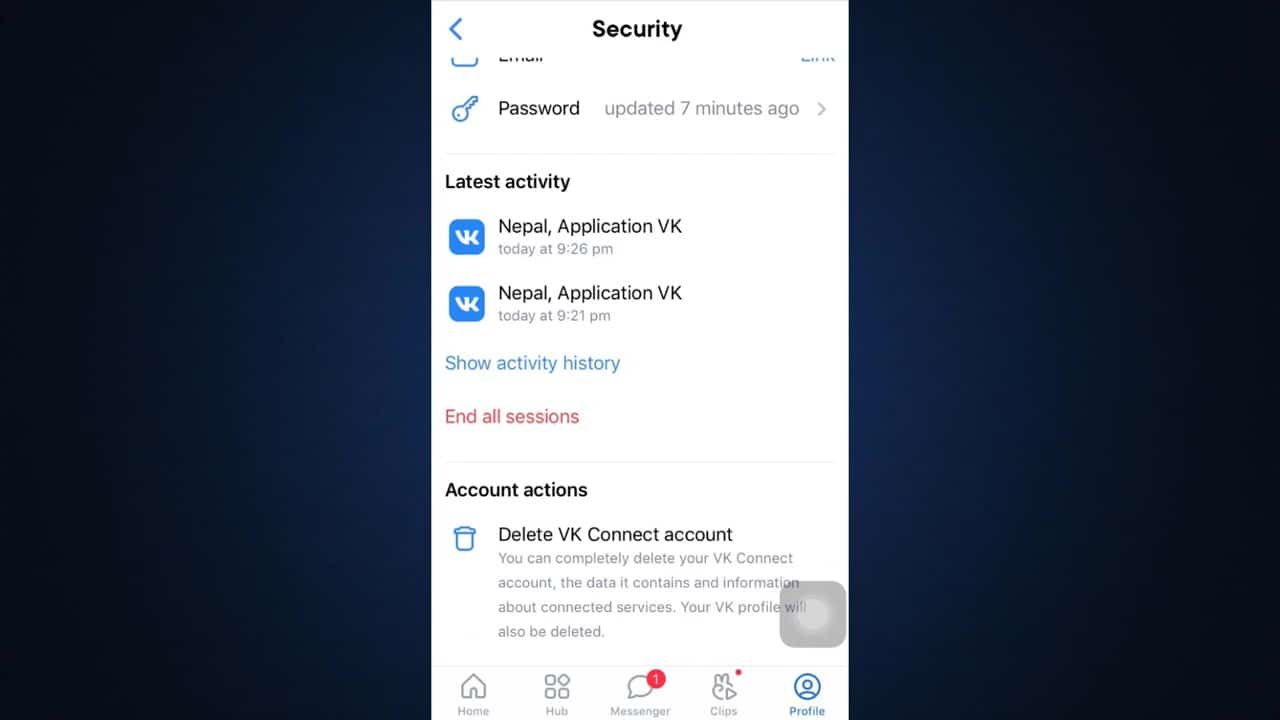 How to Delete VK Account